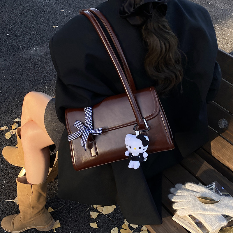 韩国小众设计包包女2025秋新款潮复古高级感洋气大容量手提腋下包,淘宝优惠券,粉丝福利购,淘宝优惠卷