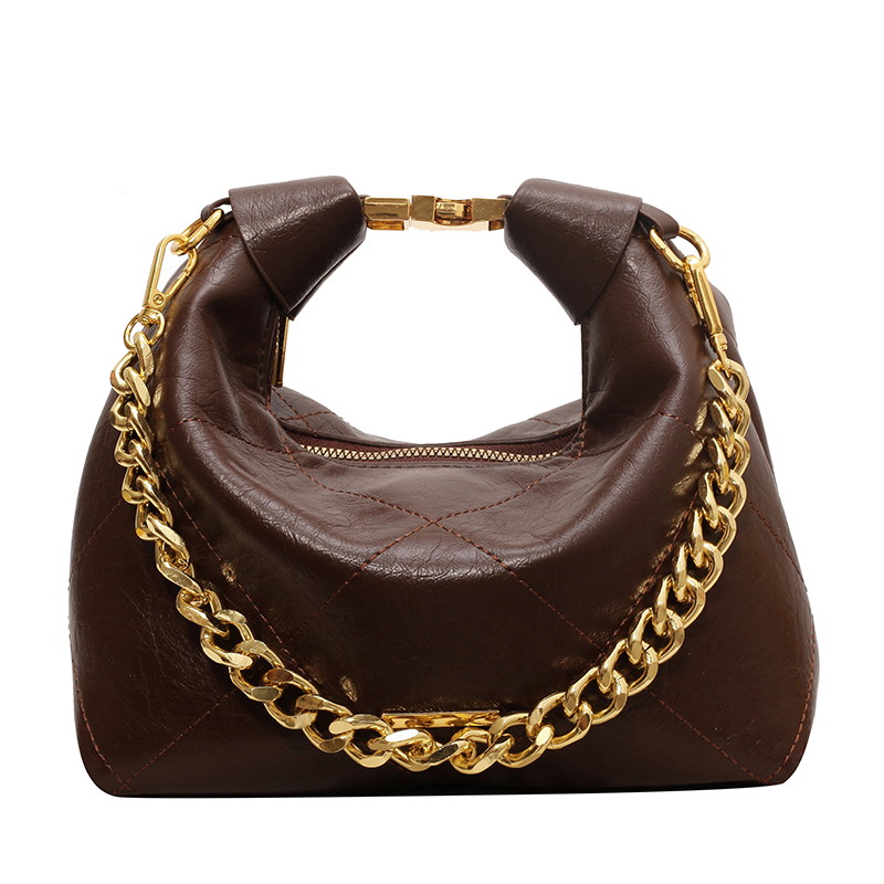 小众设计质感通勤手提女包包2025冬季新款复古菱格链条斜挎饺子包,淘宝优惠券,粉丝福利购,淘宝优惠卷