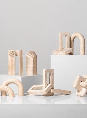 侘寂风高级感艺术摆件复古小众日式禅意民宿玄关餐边柜家居装饰品