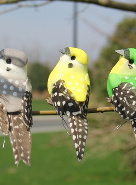 仿真园林小鸟泡沫装饰小鸟