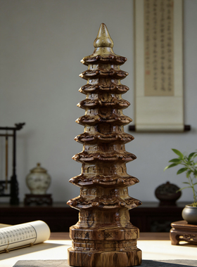 海南黄花梨文昌塔摆件海南黄花梨 精工精细