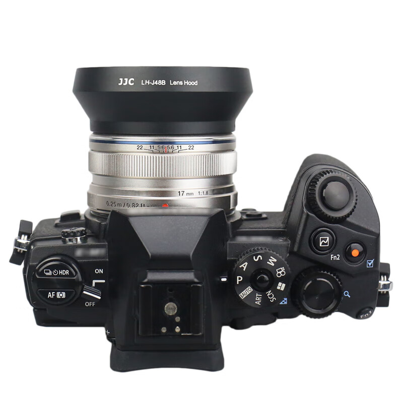 JJC适用相机遮光罩替代LH-48B适用于奥林巴斯17mm F1.8镜头EM10III EM1X EM10M2 EM5II EM10IV配件-图2