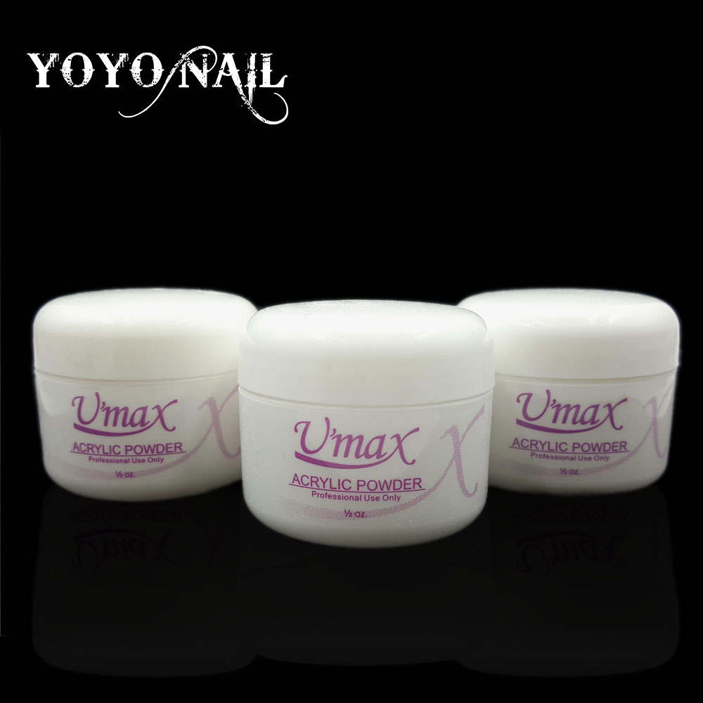 umax水晶粉雕花粉透明粉法式白粉透粉粘鑽水晶粉水晶液