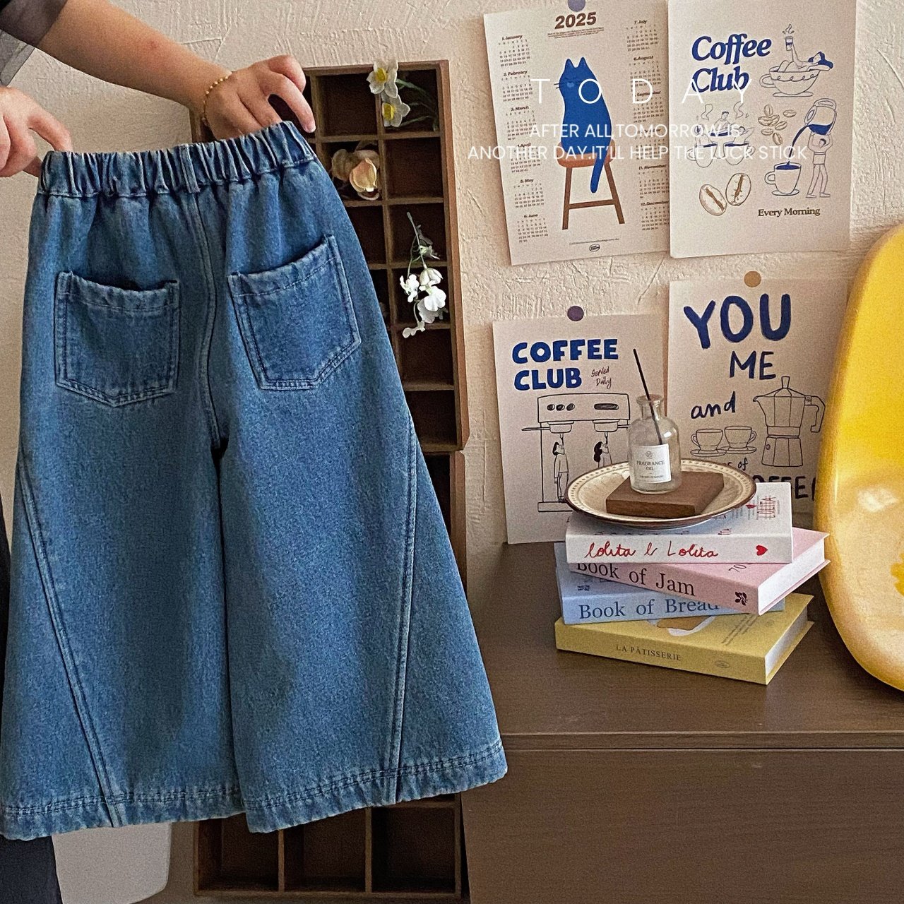 女童牛仔裤2025秋冬新款加绒韩版洋气裤子外穿女宝百搭阔腿裤,淘宝优惠券,粉丝福利购,淘宝优惠卷