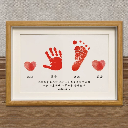 Памятные отпечатки рук и ног, фоторамка для новорожденных для младенца