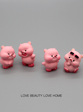 好无聊！摆几只可爱小海狸精致迷你工位办公桌小摆件可爱情绪治愈