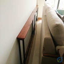 Sofa rear shelf behind thin strip extremely narrow solid wood bookshelf narrow clip slit living-room floor shelf slit