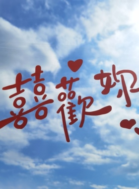 网红布置结婚静电贴装饰