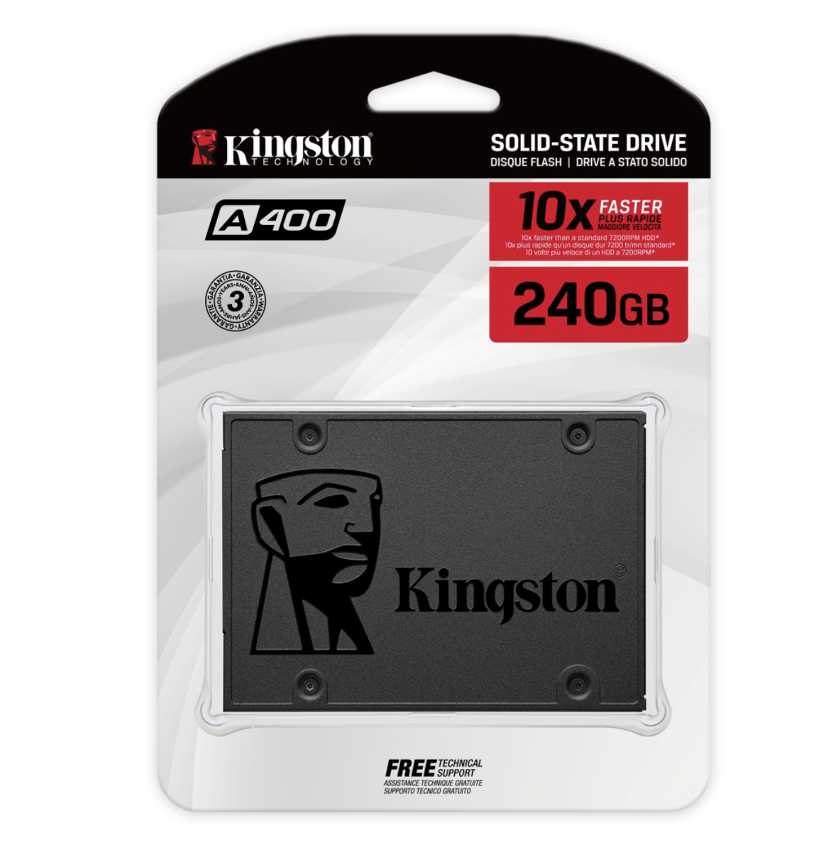 金士顿Kingston台式SSD笔记本240GB固态硬盘SATA3.0接口SA400系列 - 图3