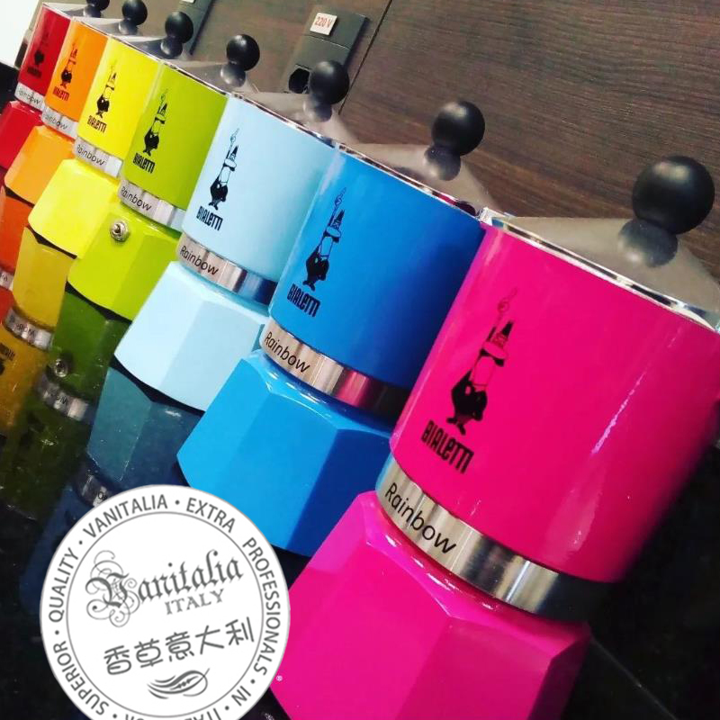 【意大利】比乐蒂Bialetti彩虹Rainbow系列意式咖啡单阀摩卡壶 - 图2