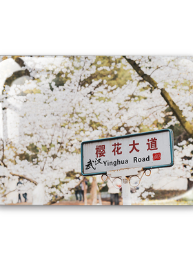 冰箱贴定制城市旅游景点纪念武汉古田桥户部巷磁性贴磁贴水晶玻璃