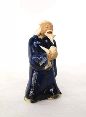 中式人物老头站人坐人公仔