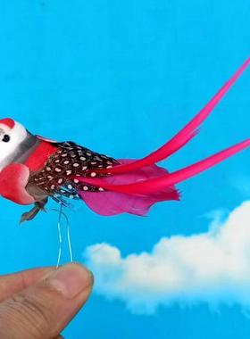 仿真羽毛小鸟田园风喜鹊