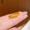Ancient sand gold Hello Kitty brushed plain ring