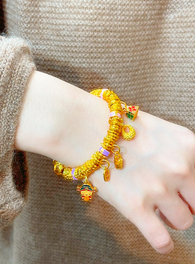 沙金女吉言称心如意葫芦盘缠手镯