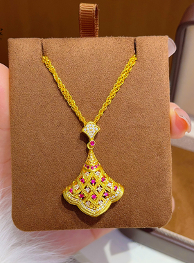 女沙金唐宫盛宴唐韵花颜吊坠项链