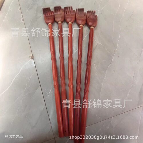红花梨痒痒挠实木痒痒挠不求人木质老头乐背部抓痒器老人抓背挠 - 图0