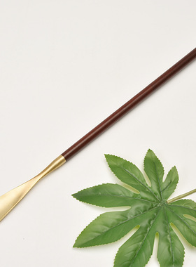 售铜鞋拔子紫光檀铜鞋拔子红木铜鞋拔子木质工艺提鞋用铜鞋拔子