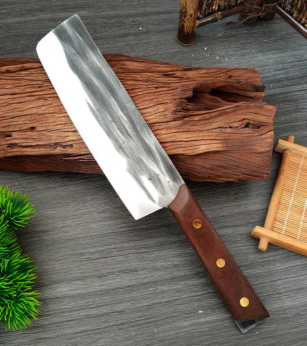 龙泉菜刀家用厨房锻打切片刀切肉切菜刀厨师刀具拍蒜超快锋利开刃 - 图2