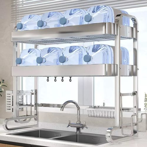 加厚不锈钢厨房水槽家用置物架碗碟收纳水池多功能放碗盘沥水碗架 - 图2