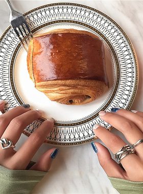 欧美风小众设计高级感爱心食指环