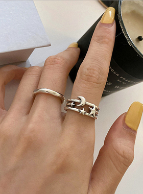 复古戒指时尚个性镀银设计日韩网