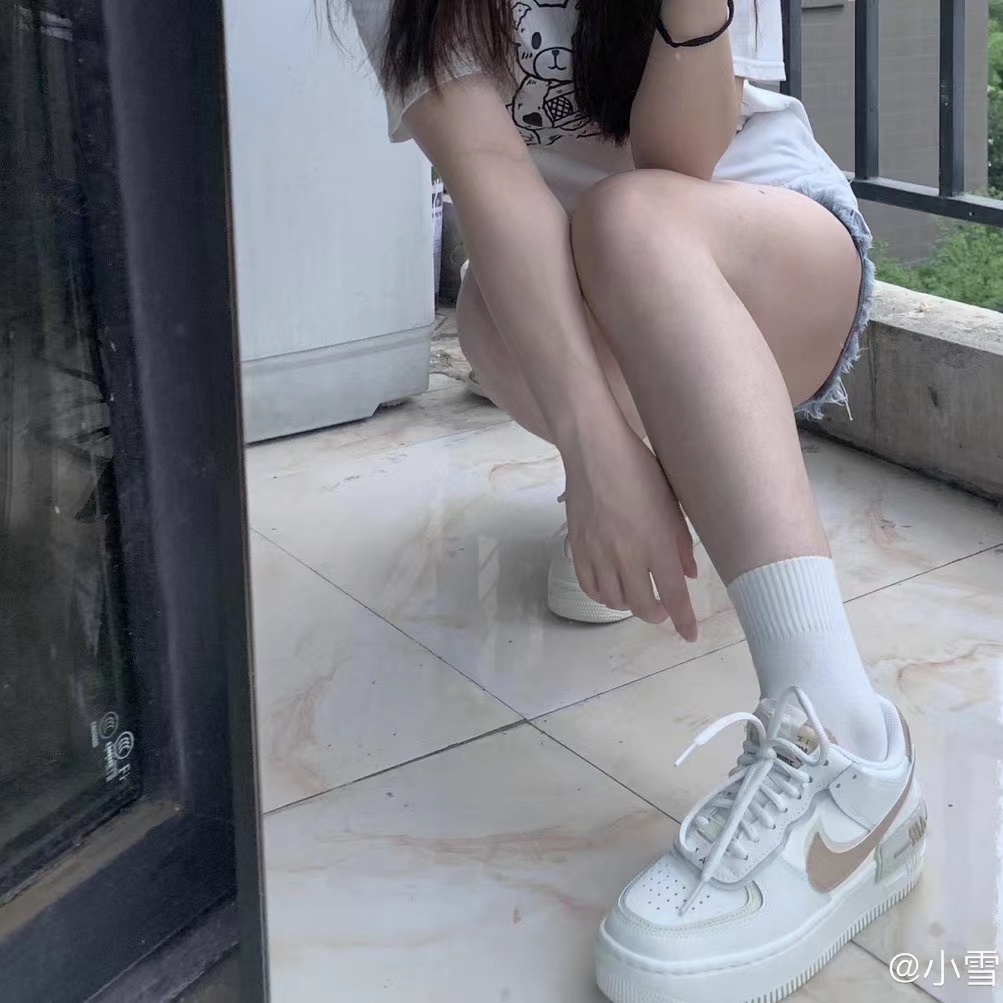 耐克Nike Air Force1Low Shadow 低帮 板鞋女款 奶油色CI0919-116 - 图2