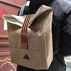 Adidas/阿迪达斯会员金尊赠品背包 杜邦纸 双肩包棕色 B12586