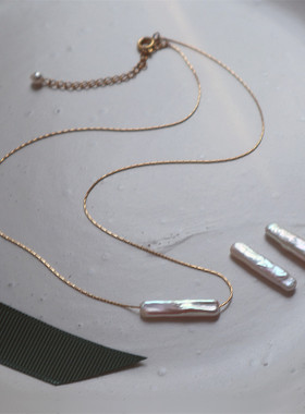 小众项链珍珠天然锁骨链