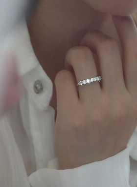 925银经典排钻戒指环闪闪