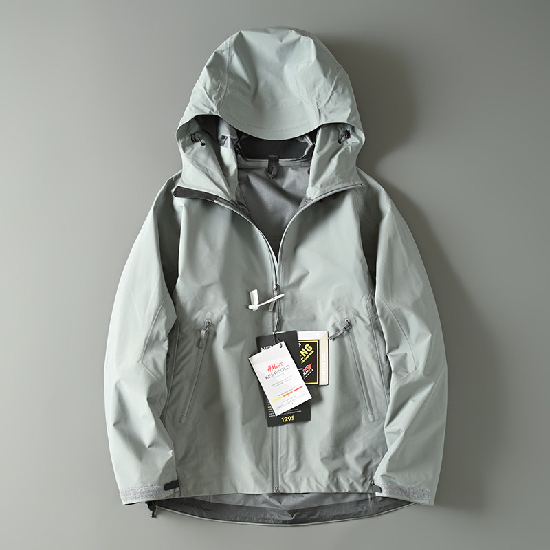 鸟家全压胶防泼水防风外贸男士户外机能登山连帽冲锋衣夹克外套潮,淘宝优惠券,粉丝福利购,淘宝优惠卷