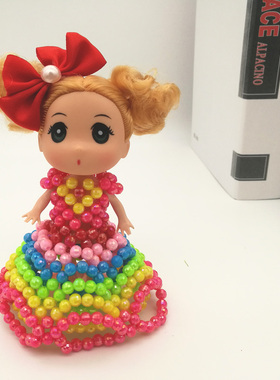 手工串珠制作芭比娃娃迷糊成品