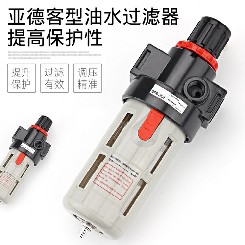气动空压机调压阀气源处理器单联件BFR2000/3000/4000调压过滤器 - 图1