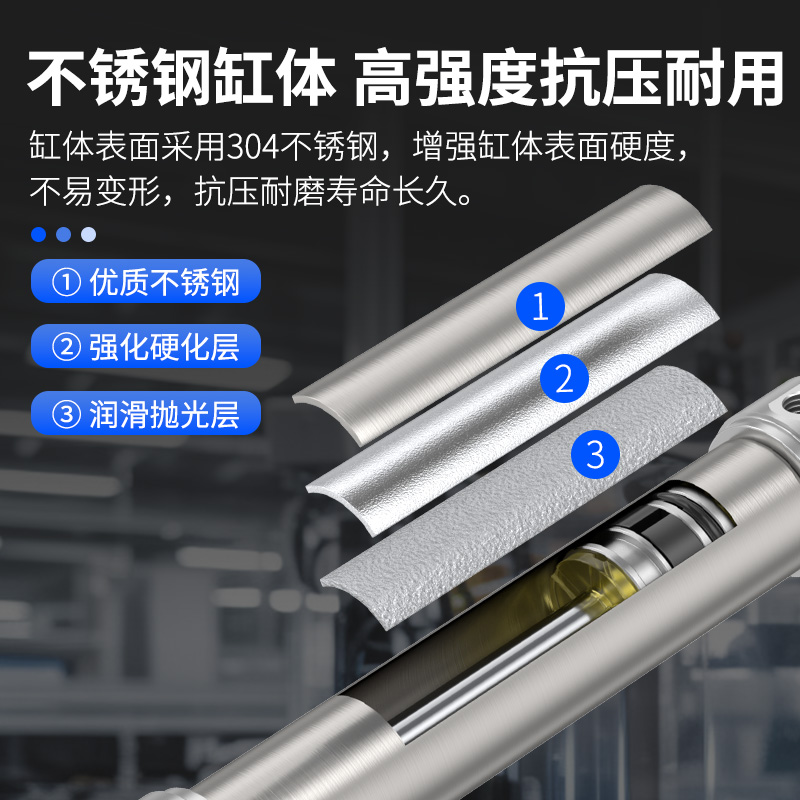 MA不锈钢气缸小型气动迷你笔形气缸MA20*25/50/75/100/150/200-S - 图2