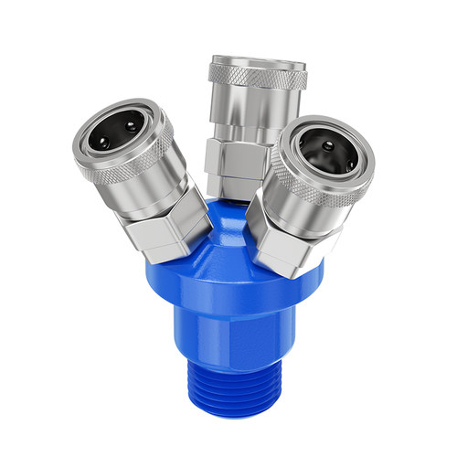 C式自锁快速接头气泵空压机气动快插接头SMY圆二通圆三通配件大全 - 图3