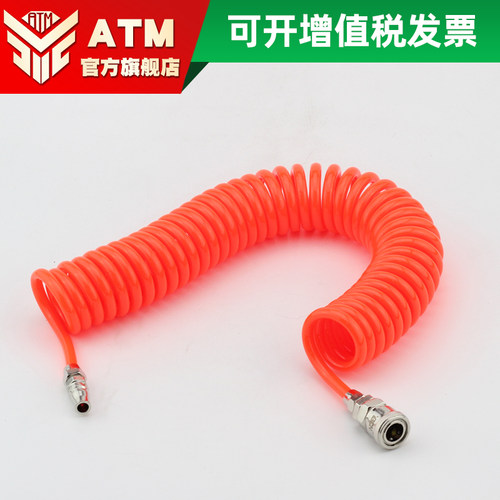 气动PU弹簧管空压机气泵接头气管高压伸缩软管螺旋风管弹力拉伸管 - 图2