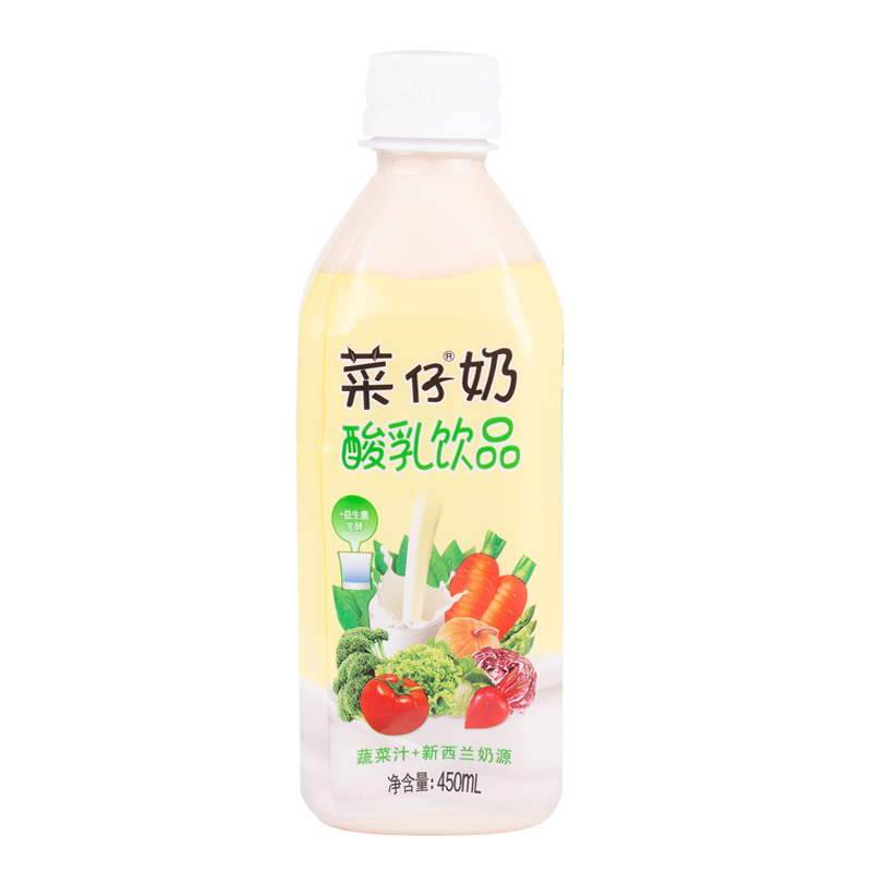 混合12蔬菜贝奇菜仔奶450mlx5/15瓶乳酸菌饮料儿童益生菌发酵酸奶-图3