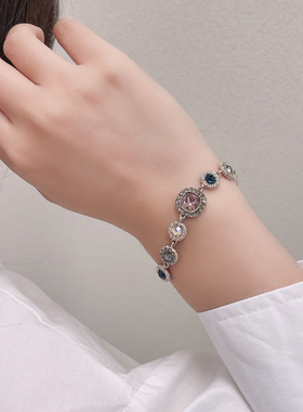 混色手串珠链水晶不撞款送礼物女