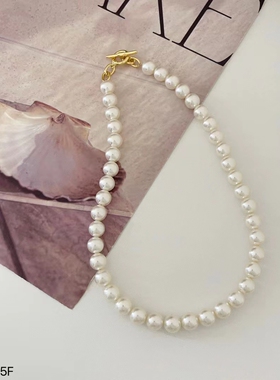 韩国时尚个性高级感仿珍珠项链女气质小众锁骨链日常通勤百搭颈链
