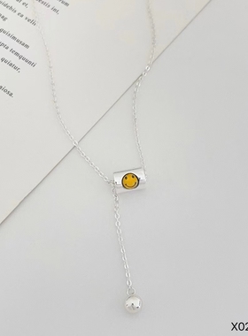 高级感冷淡风银色流苏项链女小众设计精致锁骨链日常通勤颈链2025