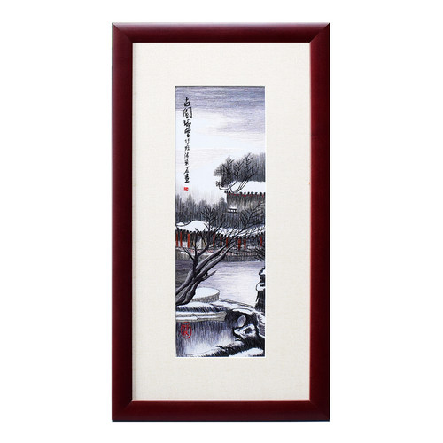 顾氏苏绣江南水乡园林四景 春夏秋冬 虎丘盘门寒山寺古园小幅风景 - 图3