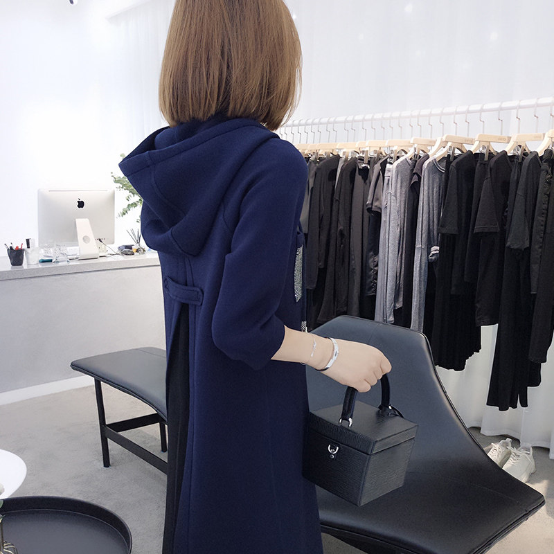 欧洲站秋装2020新款欧货连帽裙子 梵莉思女装连衣裙