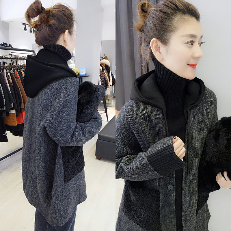 欧洲站秋冬装2020年新款欧货毛呢女 梵莉思女装短外套