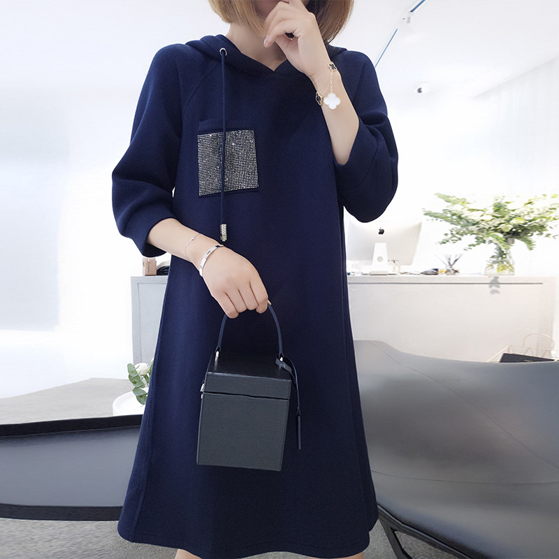 欧洲站秋装2020年新款秋季连帽卫衣 梵莉思女装连衣裙