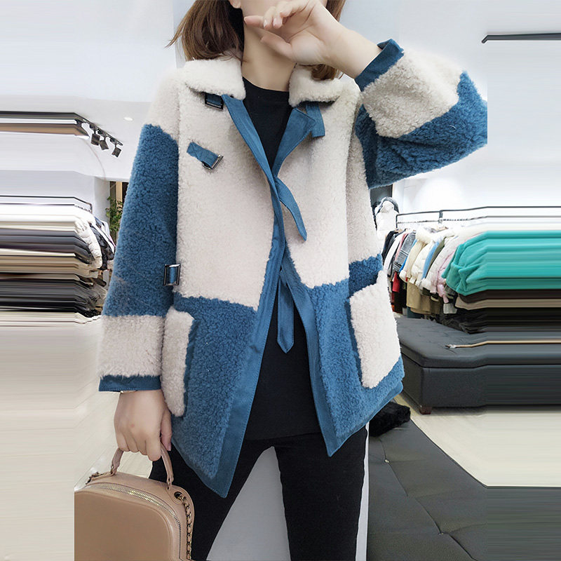 欧洲站冬装2020年新款欧货摇粒绒仿 梵莉思女装短外套