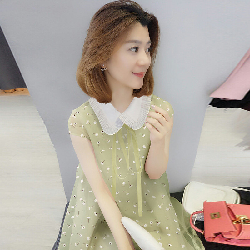 牛油果绿2020新款夏欧洲站女连衣裙 梵莉思女装连衣裙