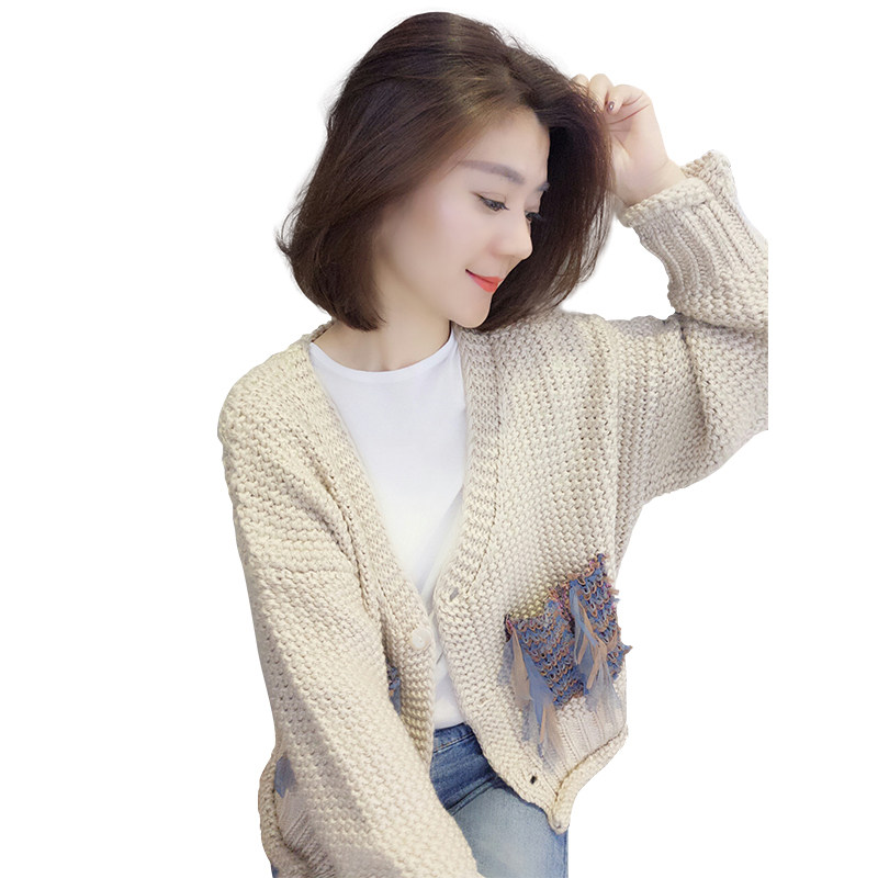 欧洲站秋装2020新款秋冬短款针织衫 梵莉思女装毛衣