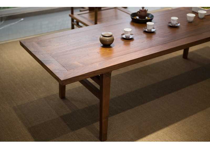 老榆木茶桌椅组合 原木实木茶桌老榆木茶桌新中式 北榆木茶桌实木