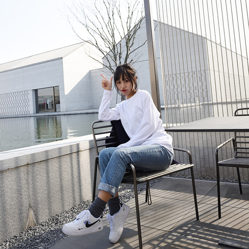 270g打底衫t恤纯白色纯棉伴侣卫衣 西聂鸟T恤