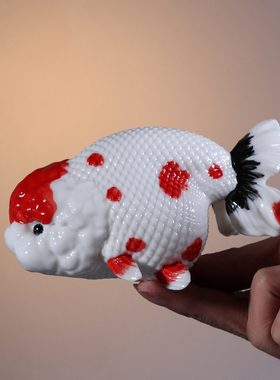 吉祥富贵年年有余陶瓷招财摆件